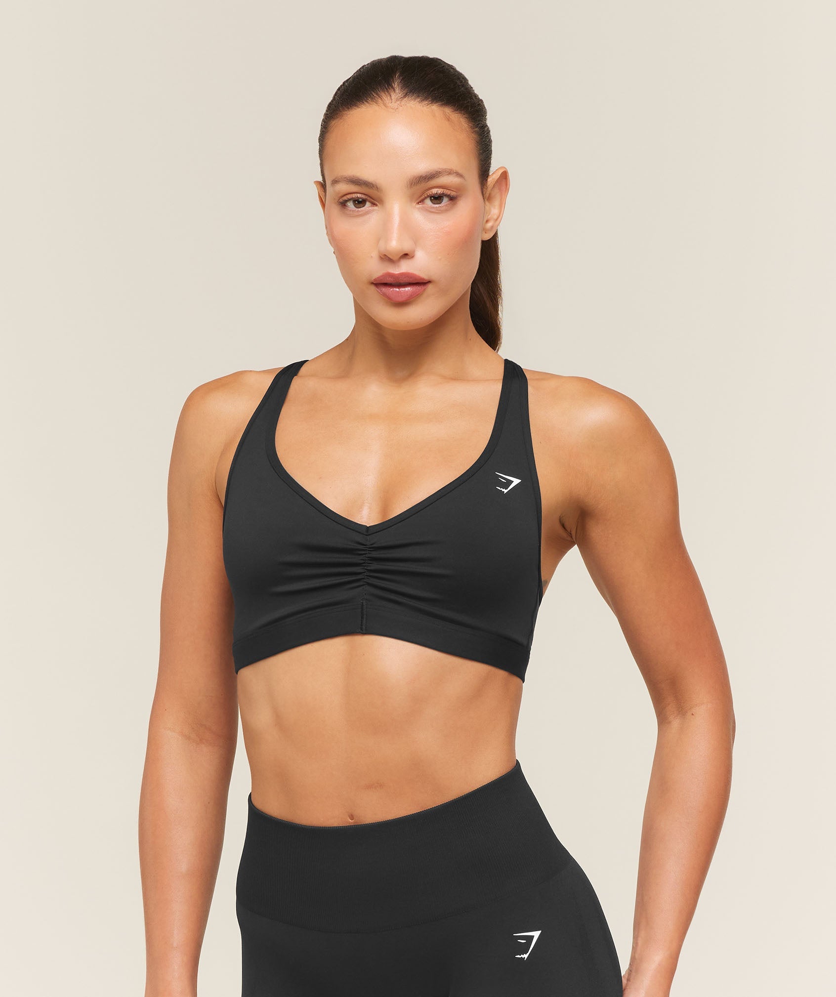 Ruched Sports Bra 2.0 - Black
