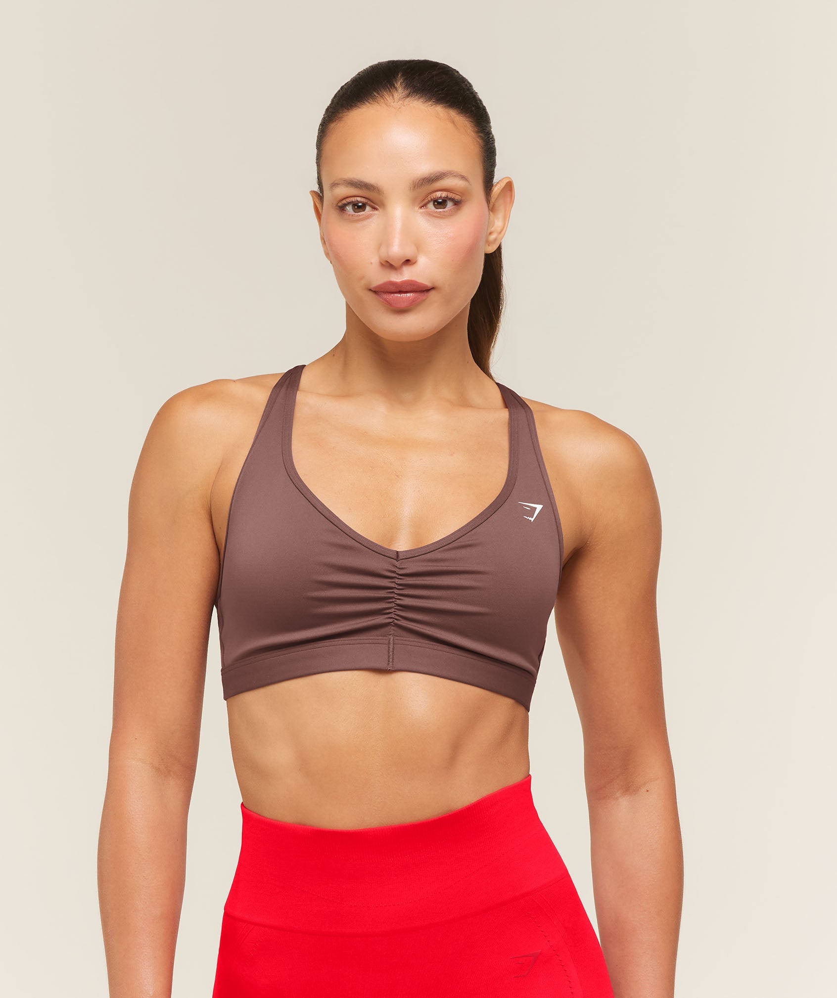 Ruched Sports Bra 2.0 - Espresso Brown