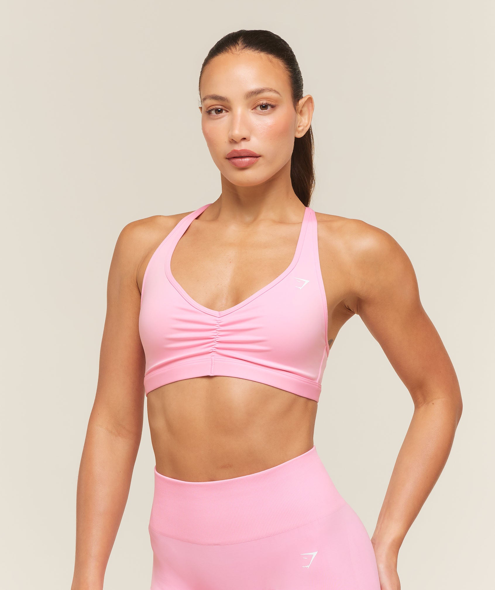Ruched Sports Bra 2.0 - Poise Pink