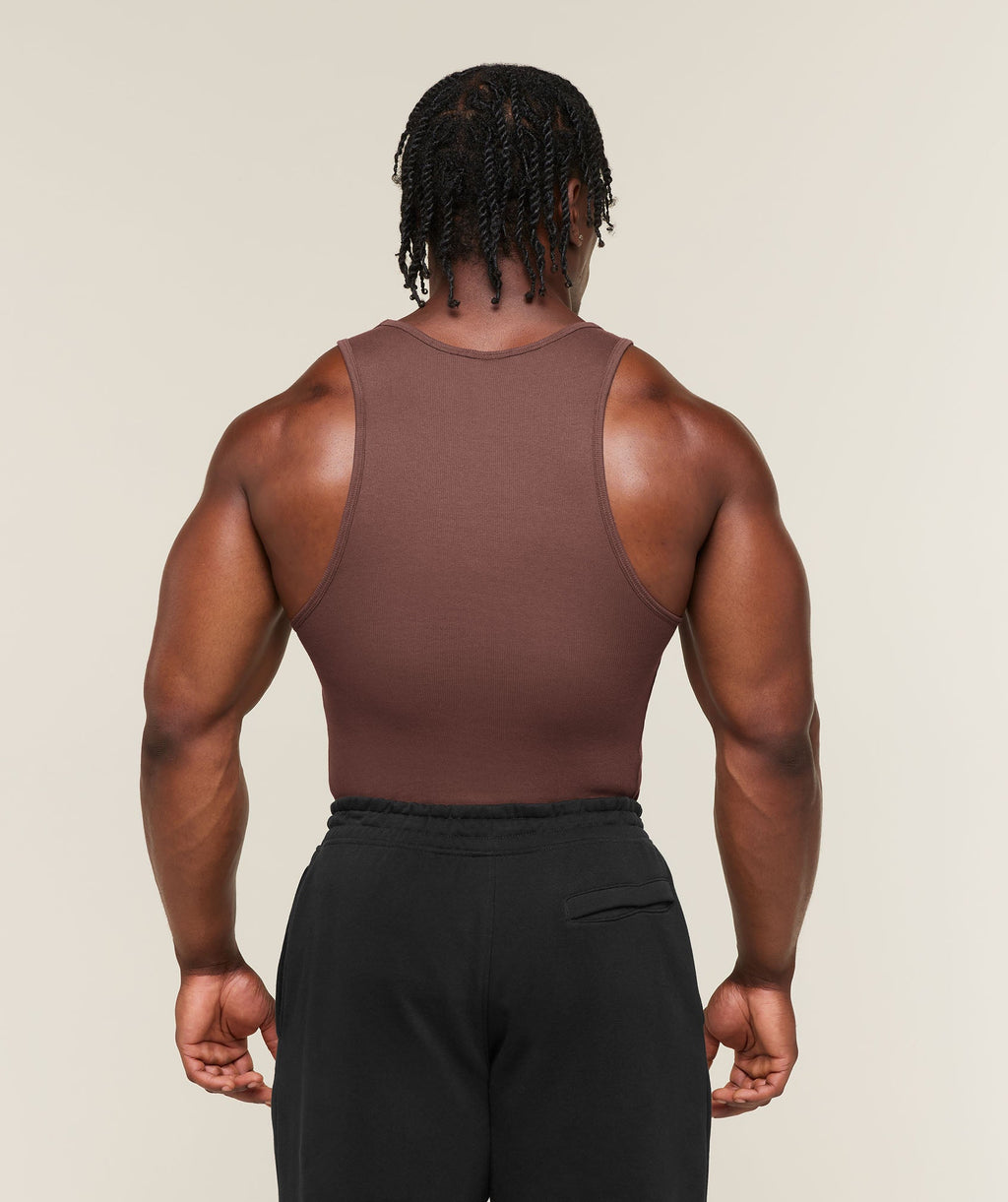 Ribbed Tank 1PK - Espresso Brown