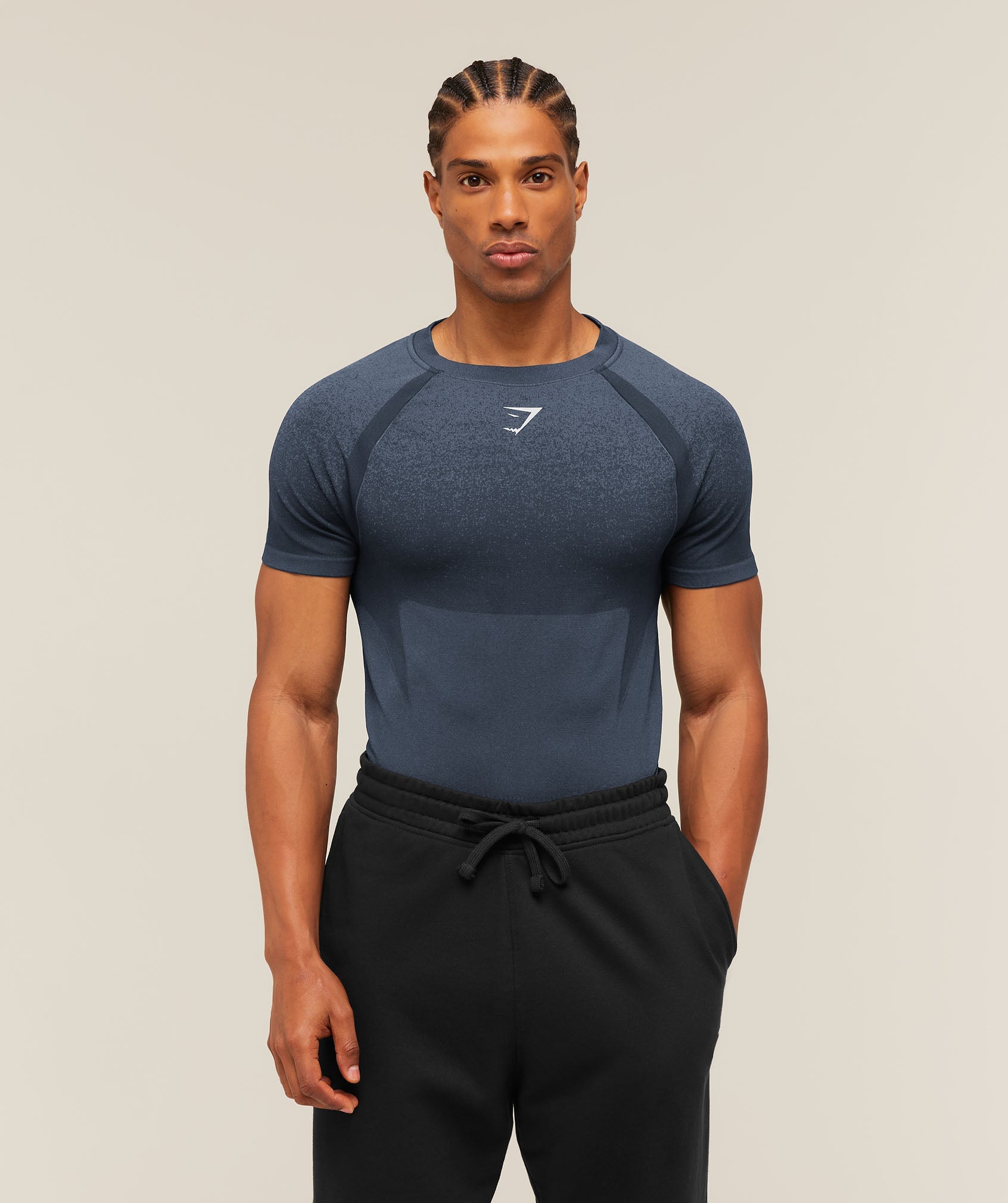 Shadow Seamless T Shirt - Heavy Blue