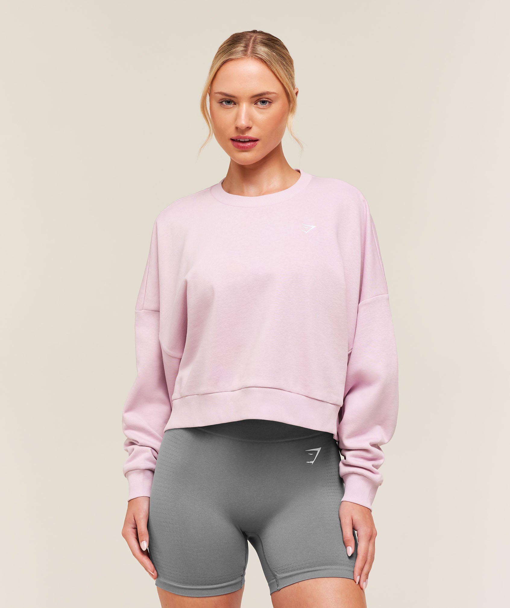 Training Oversized Boxy Sweatshirt - Haze Pink