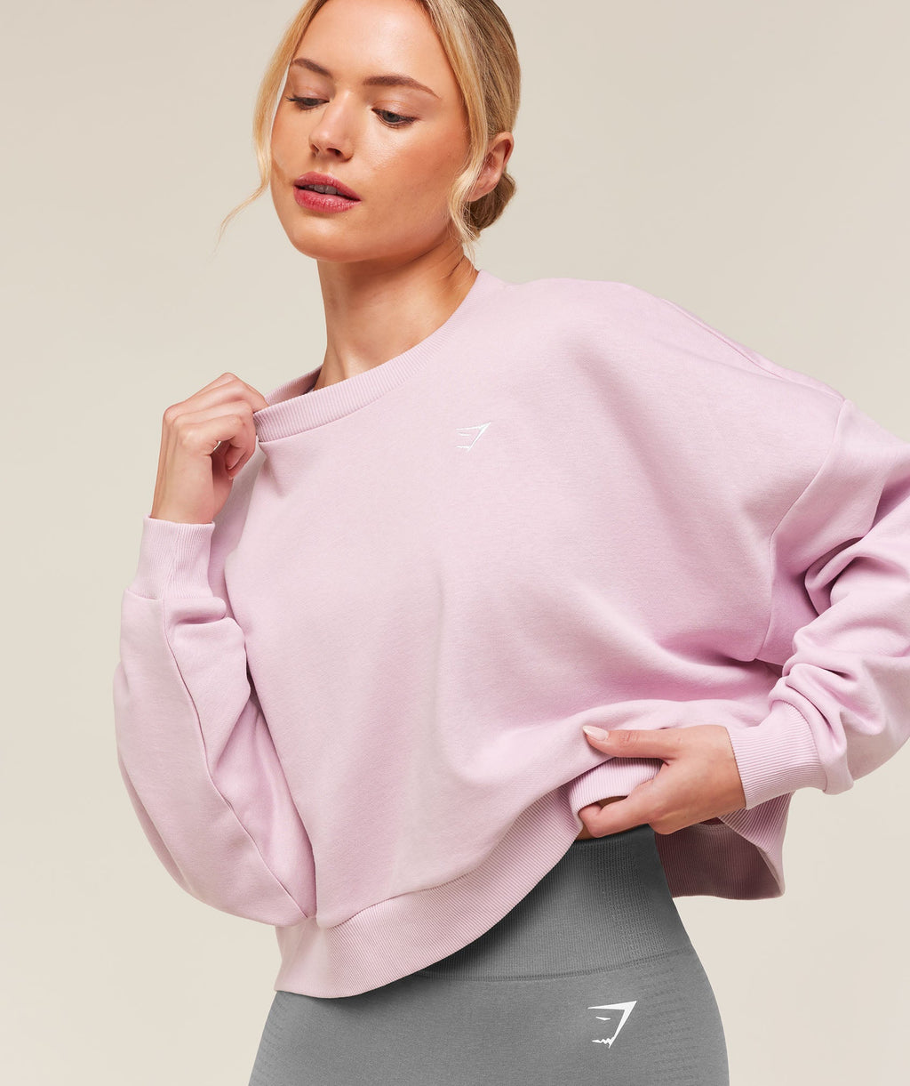 Training Oversized Boxy Sweatshirt - Haze Pink