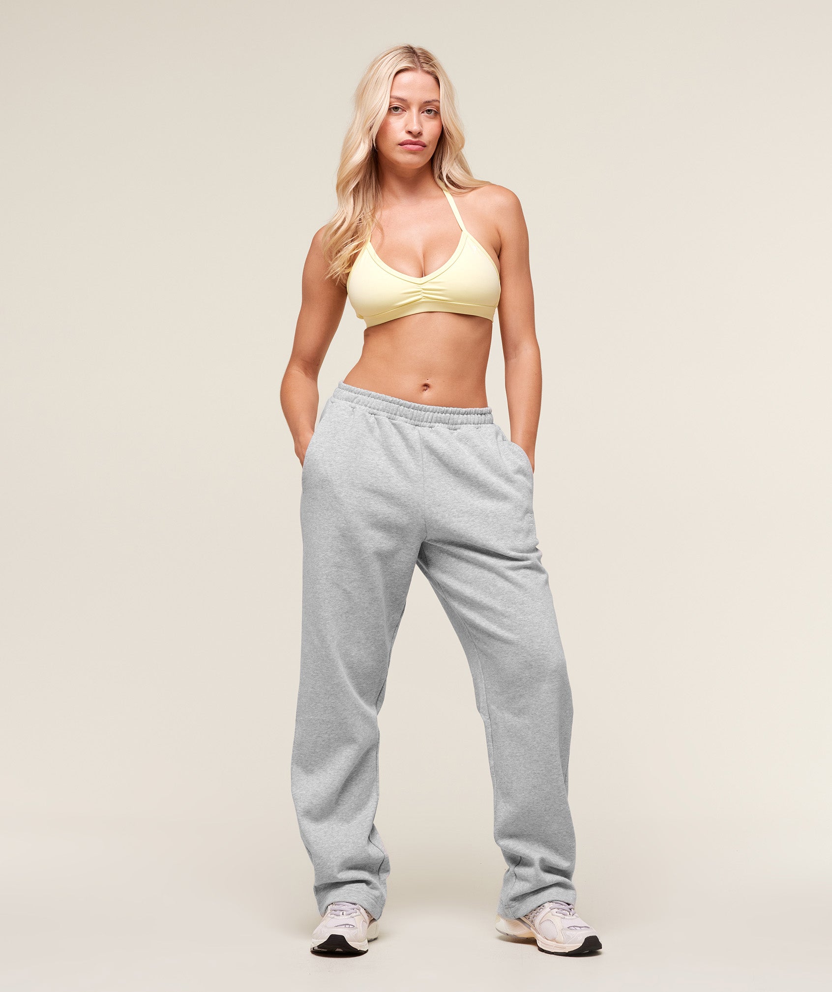 Training Fleece Straight Leg Regular Joggers - Light Grey Core Marl